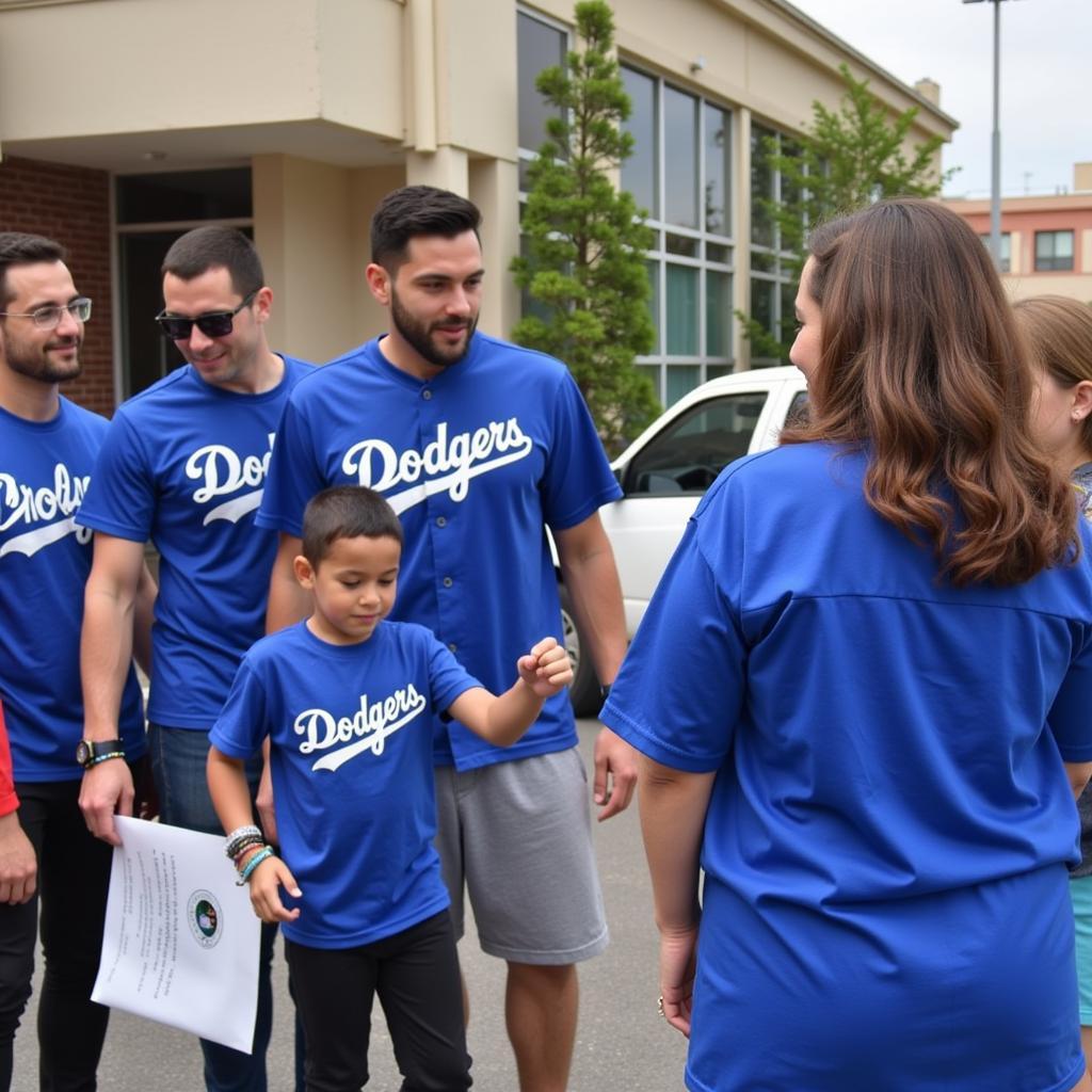 Goldstar Dodgers at a Community Event