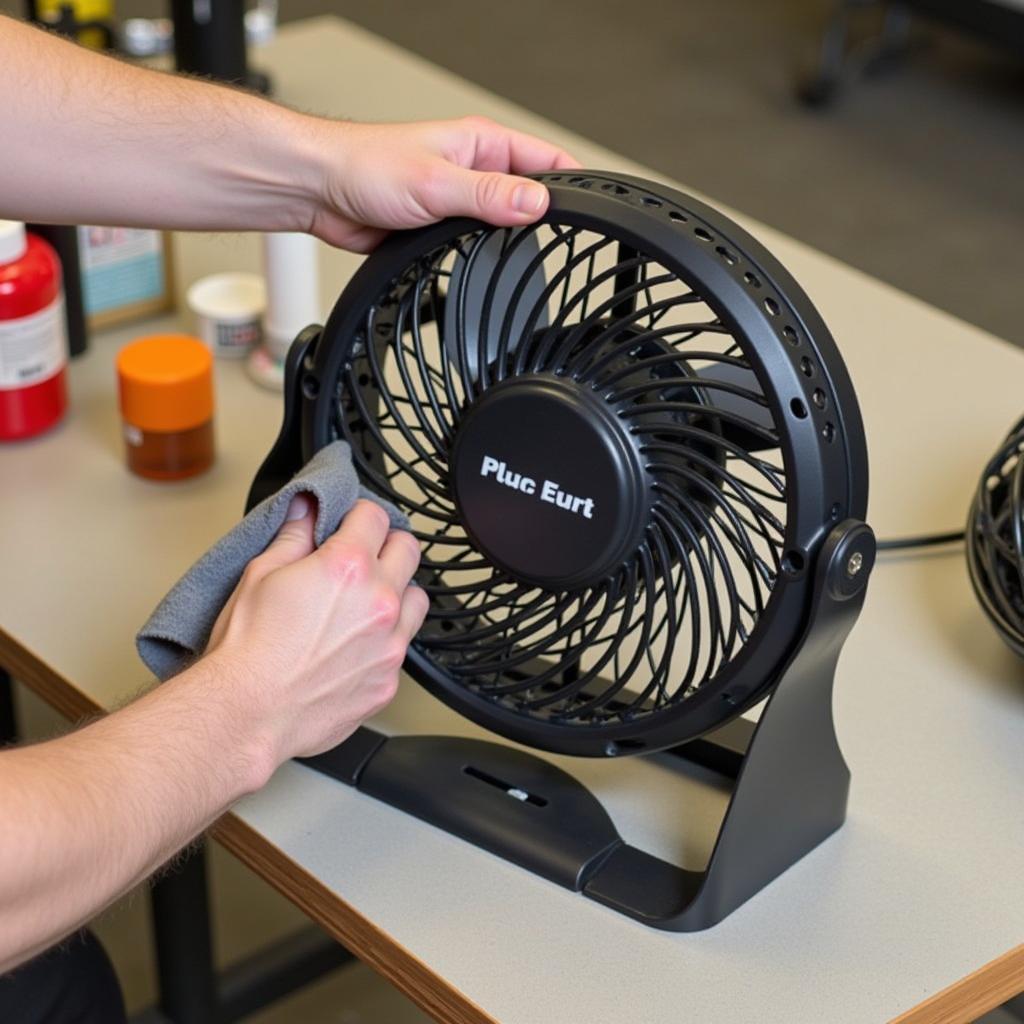 Cleaning a Golf Cart Cup Holder Fan