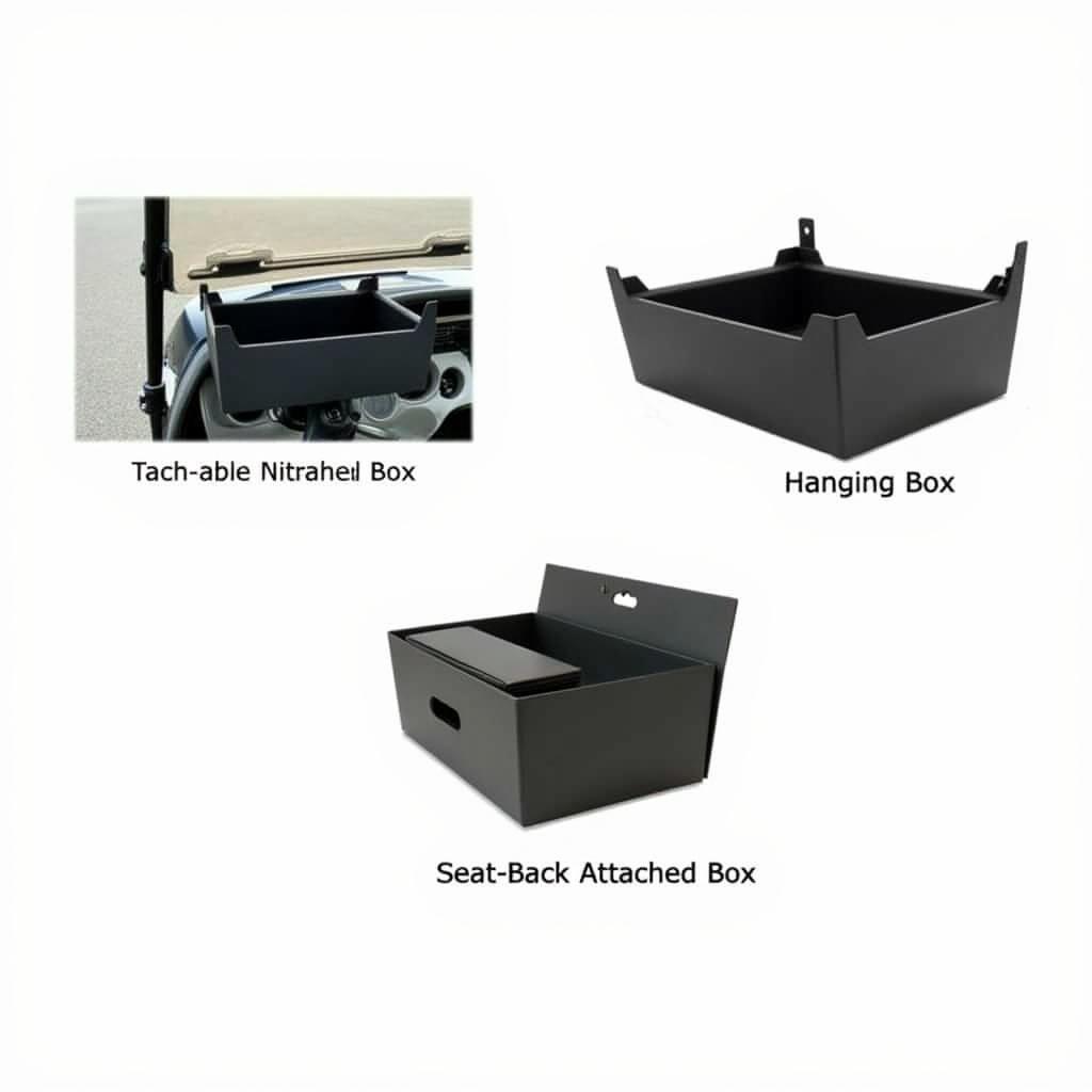 Different types of golf cart glove boxes