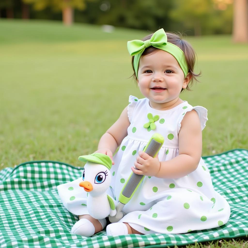 Baby Girl Golf First Birthday Outfit