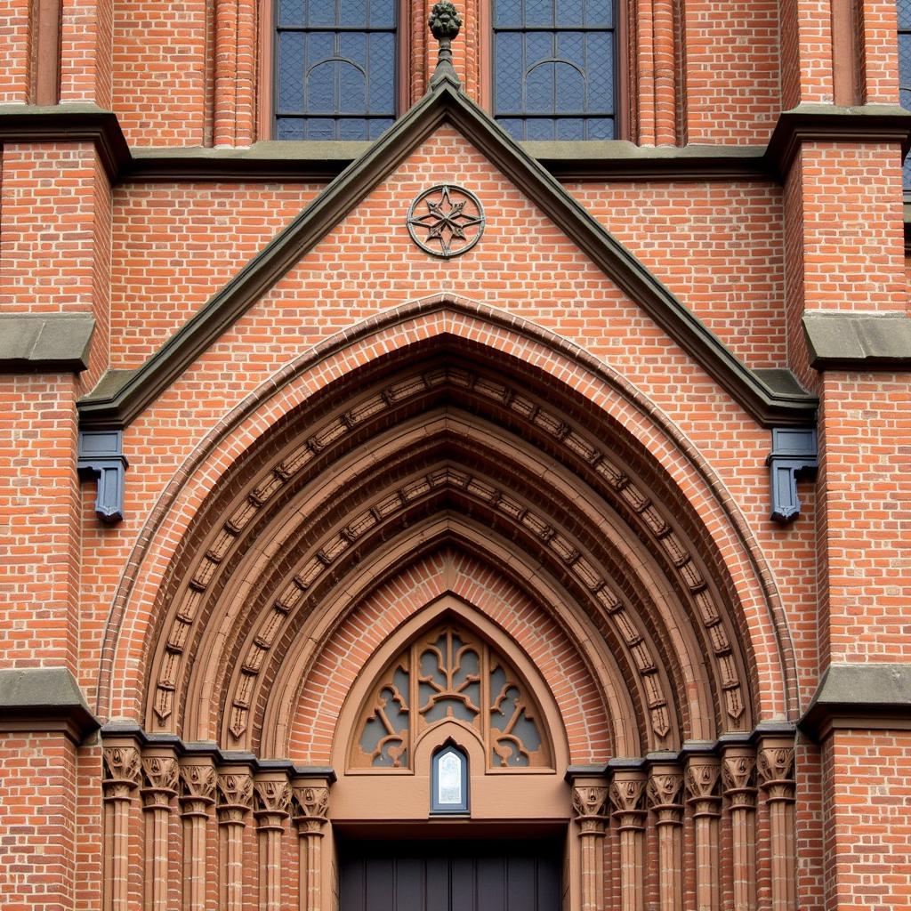 Gothic Cathedral Brick Facade