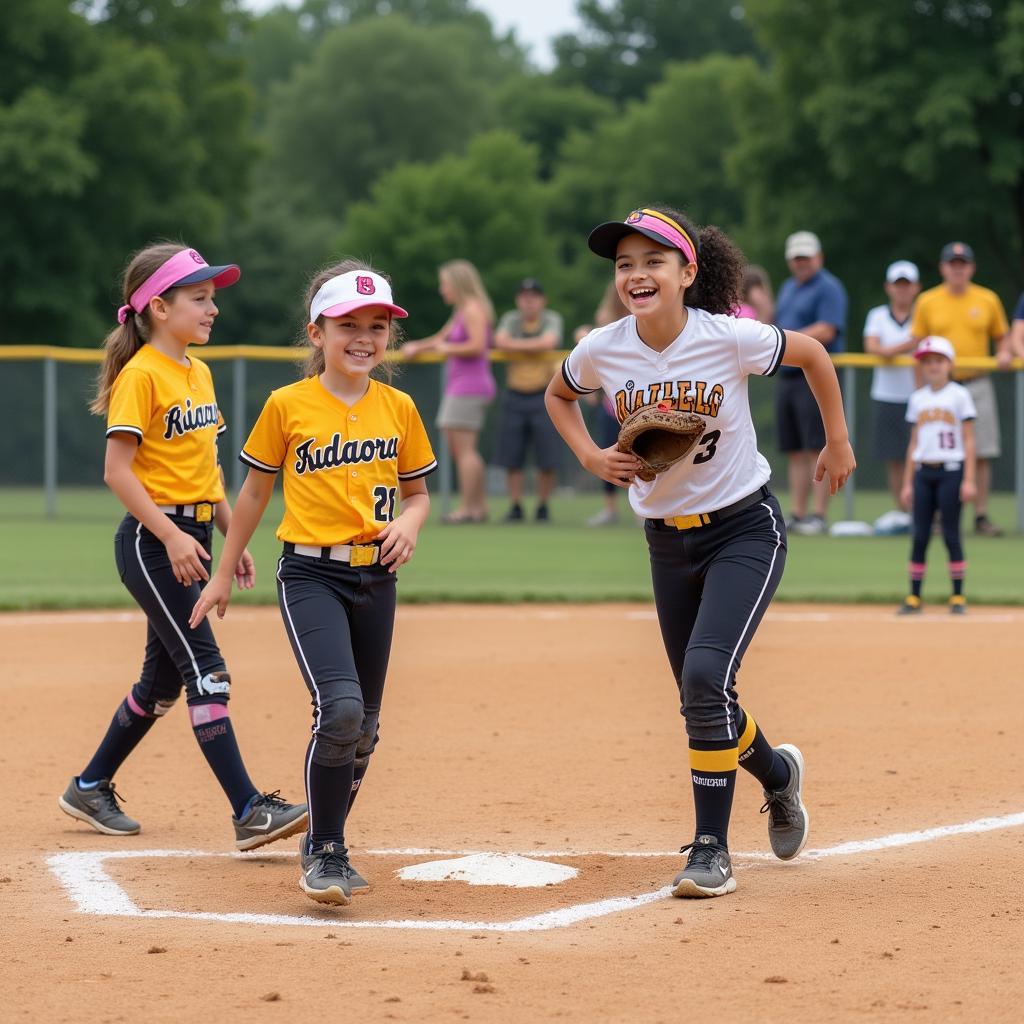 Grand Blanc Youth Softball League in Action