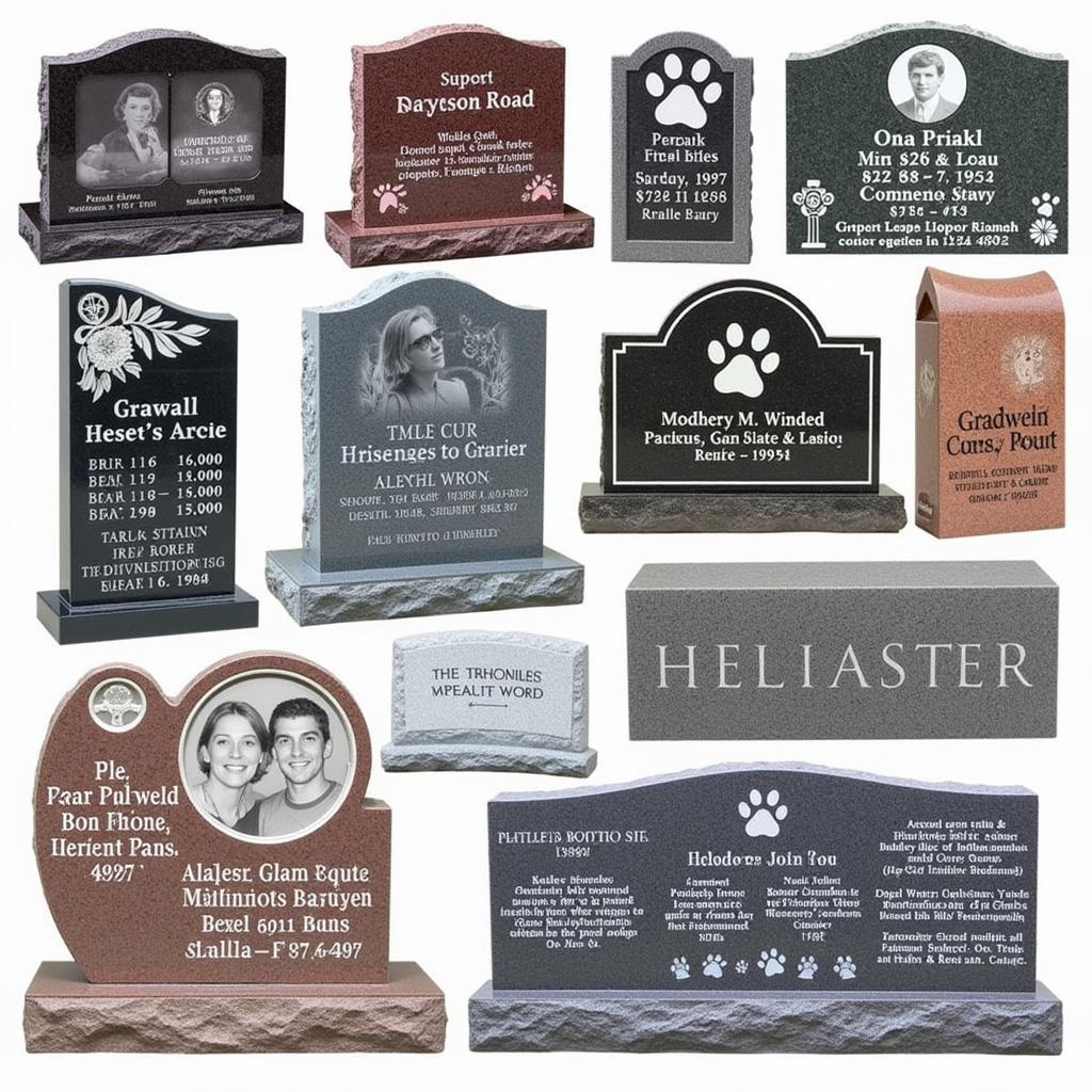 Examples of Granite Pet Grave Markers