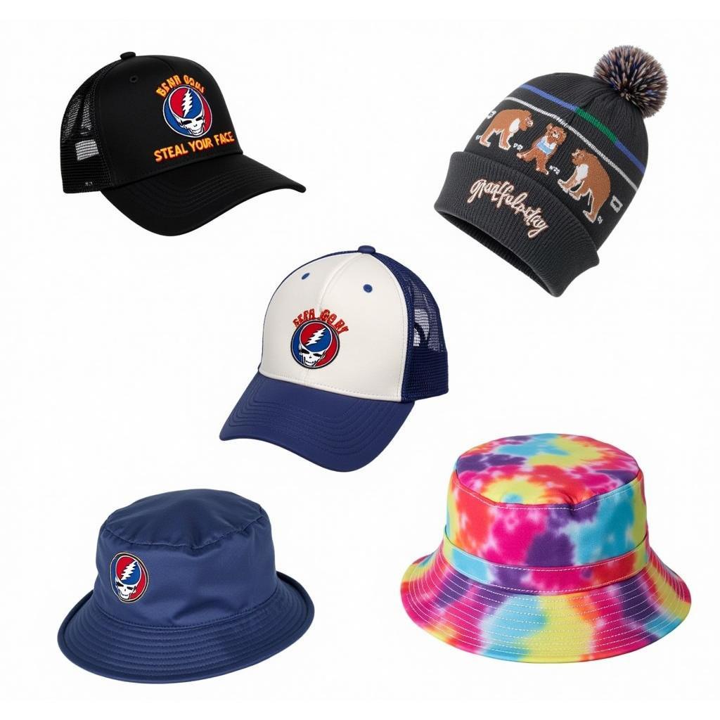 Grateful Dead Hat Styles: Trucker, Beanie, Baseball Cap, Bucket Hat