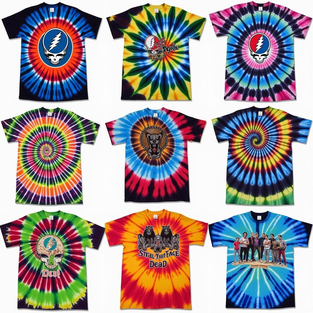 Grateful Dead Tie-Dye T-Shirt Variations