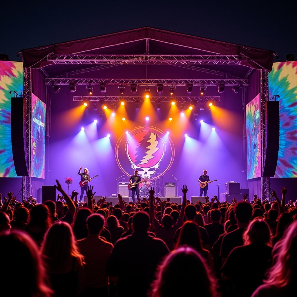 Grateful Dead Tribute Band Performing Live at a Festival