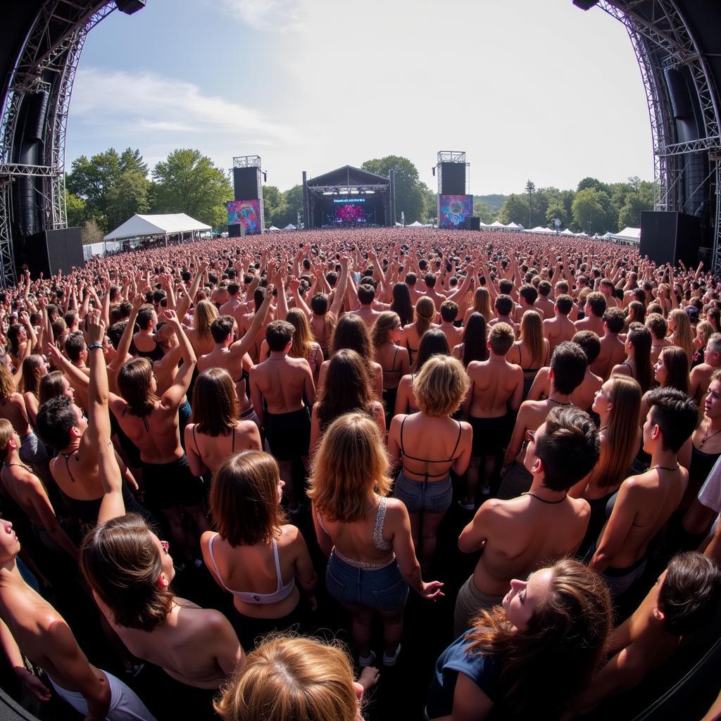 Crowd Enjoying a Grateful Dead Tribute Festival