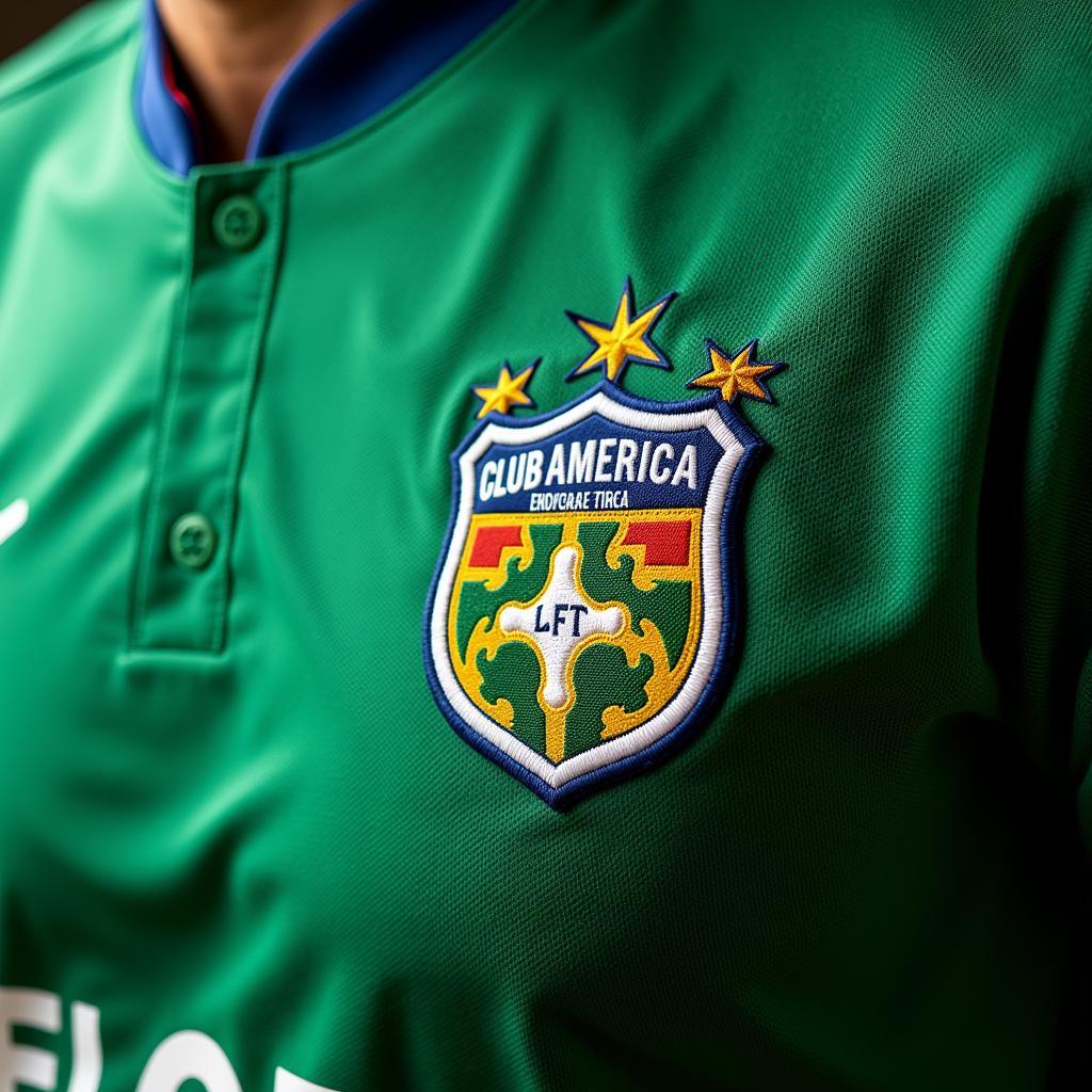 Close-up of the Green Club America Jersey