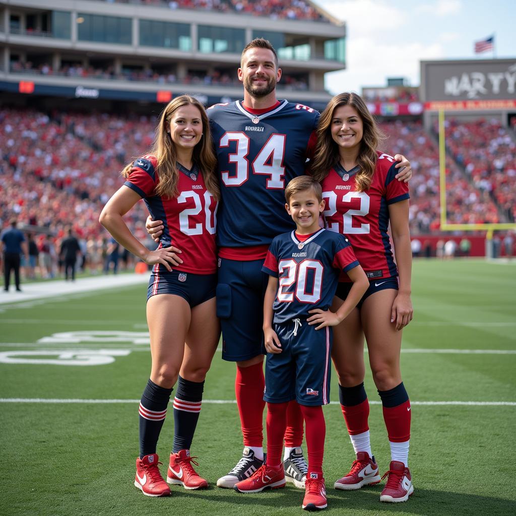 Gronk Family on a Football Field