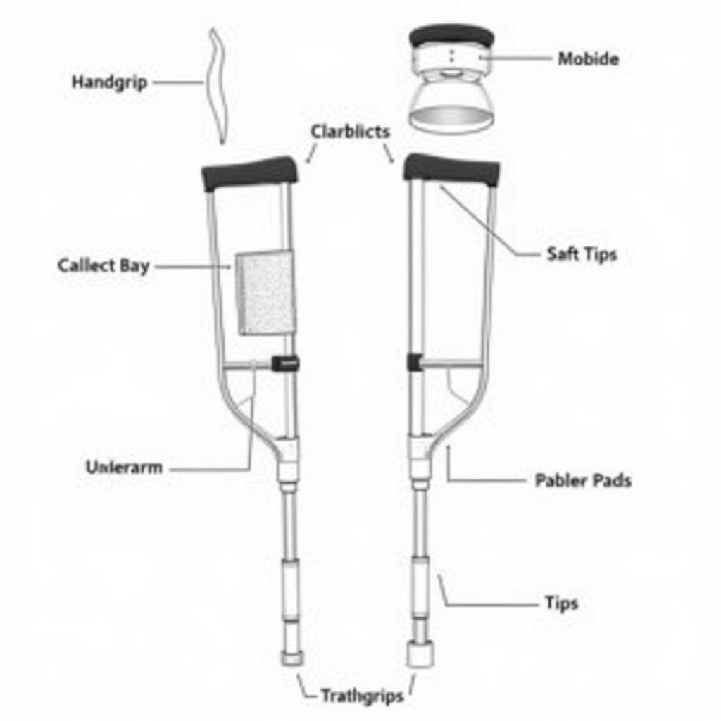 Diagram of Guardian Crutches Parts