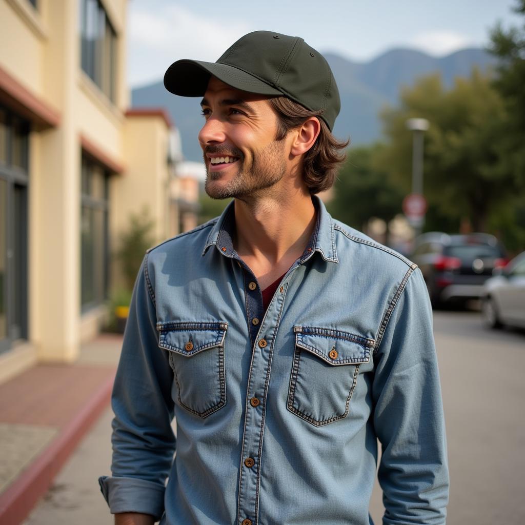 Man Wearing a Guerrero Hat