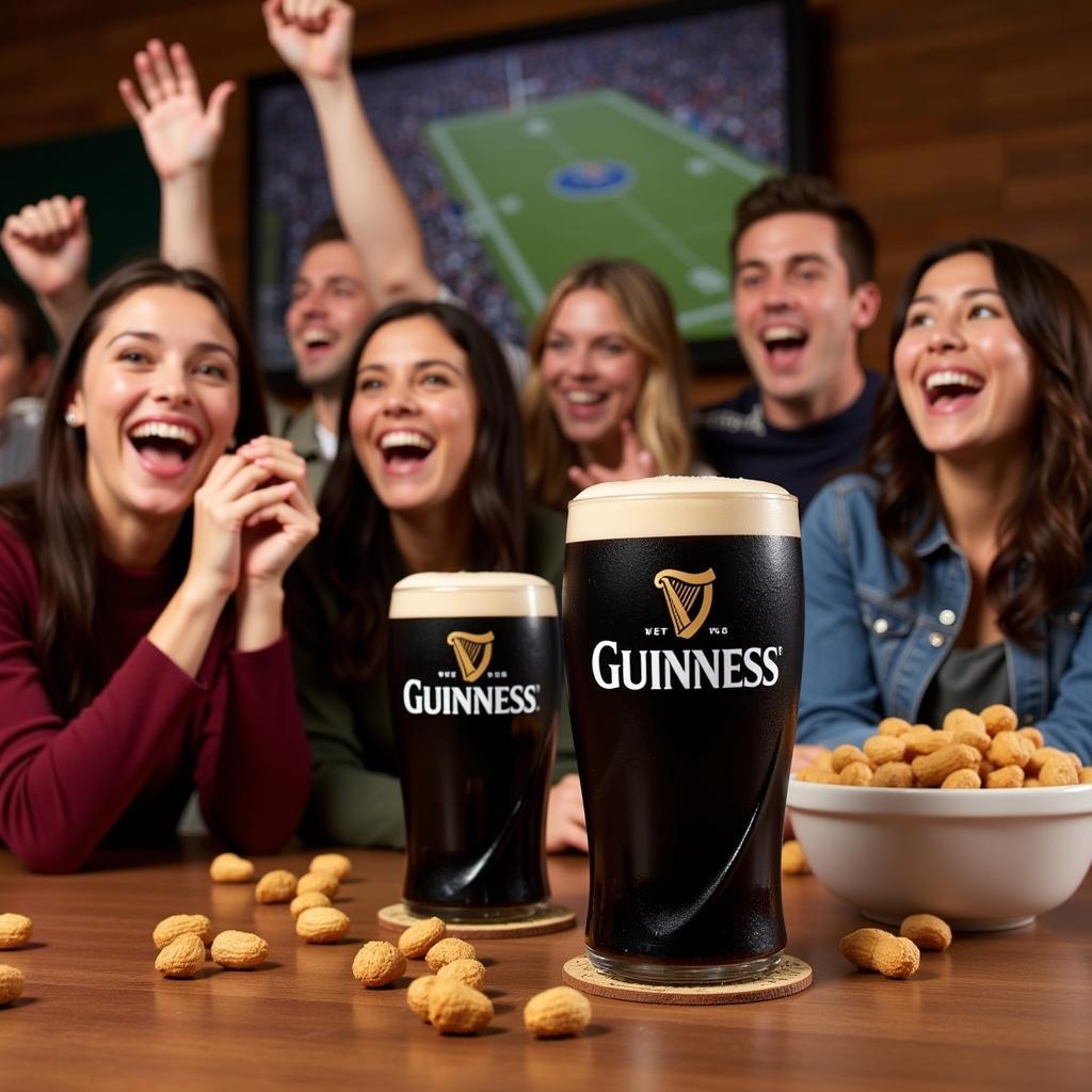 Enjoying the Match with a Guinness Gift Set