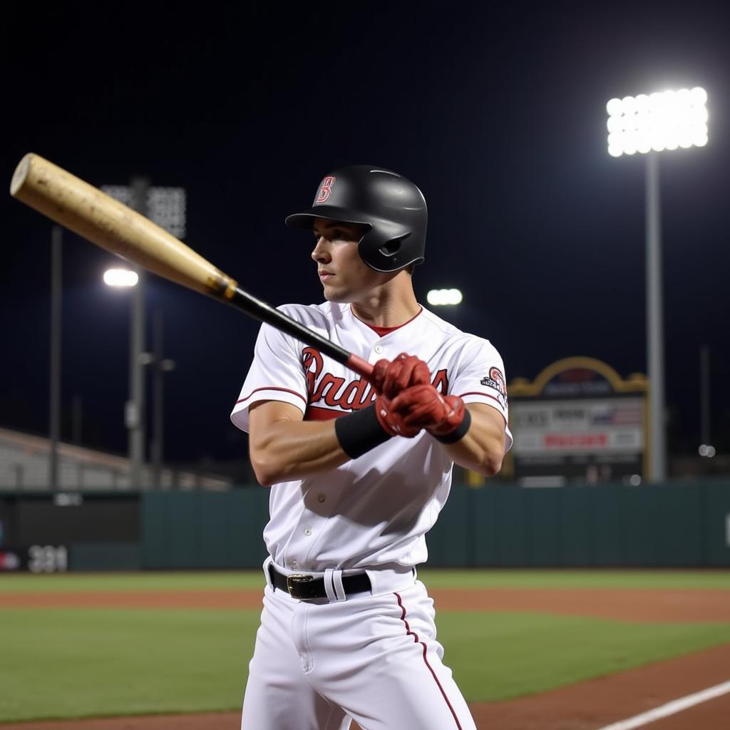 Gunnar Henderson swinging a baseball bat with intense focus during a game.