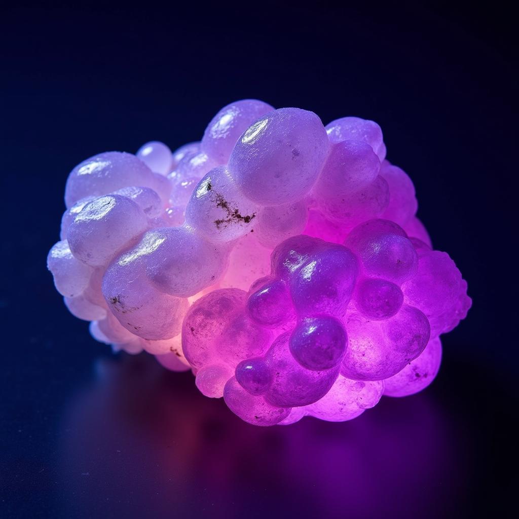 Hackmanite exhibiting tenebrescence under UV light