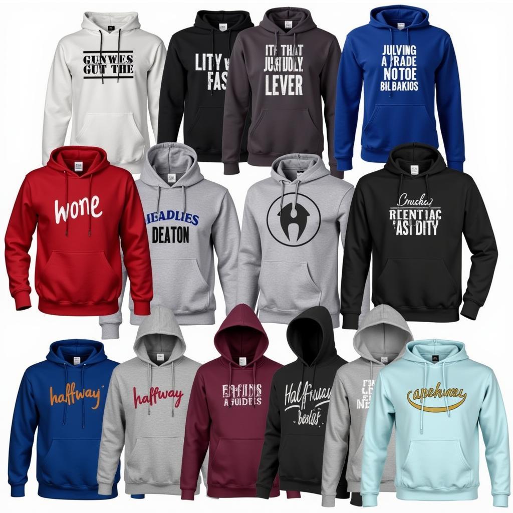 Different Styles of Halfway Books Hoodies