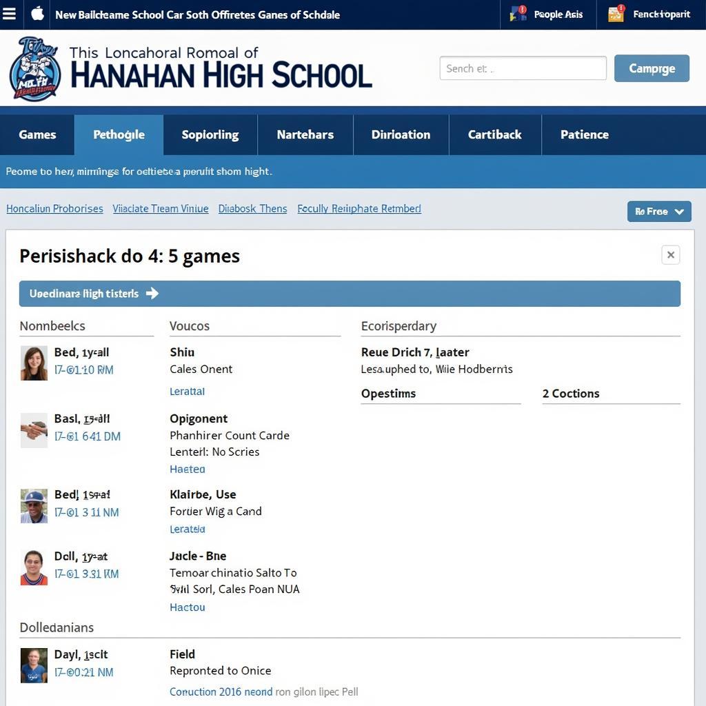 Hanahan Baseball Schedule Website