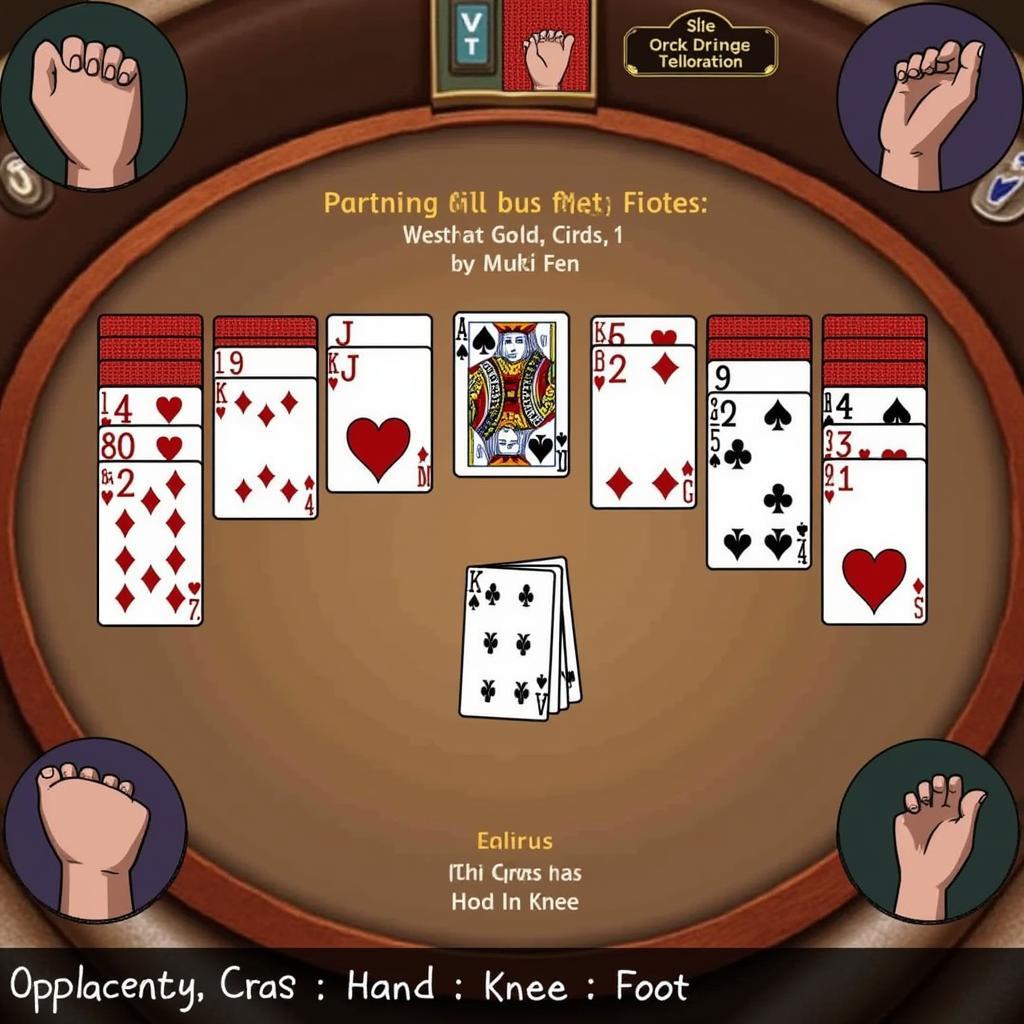 Hand Knee and Foot Card Game Going Out