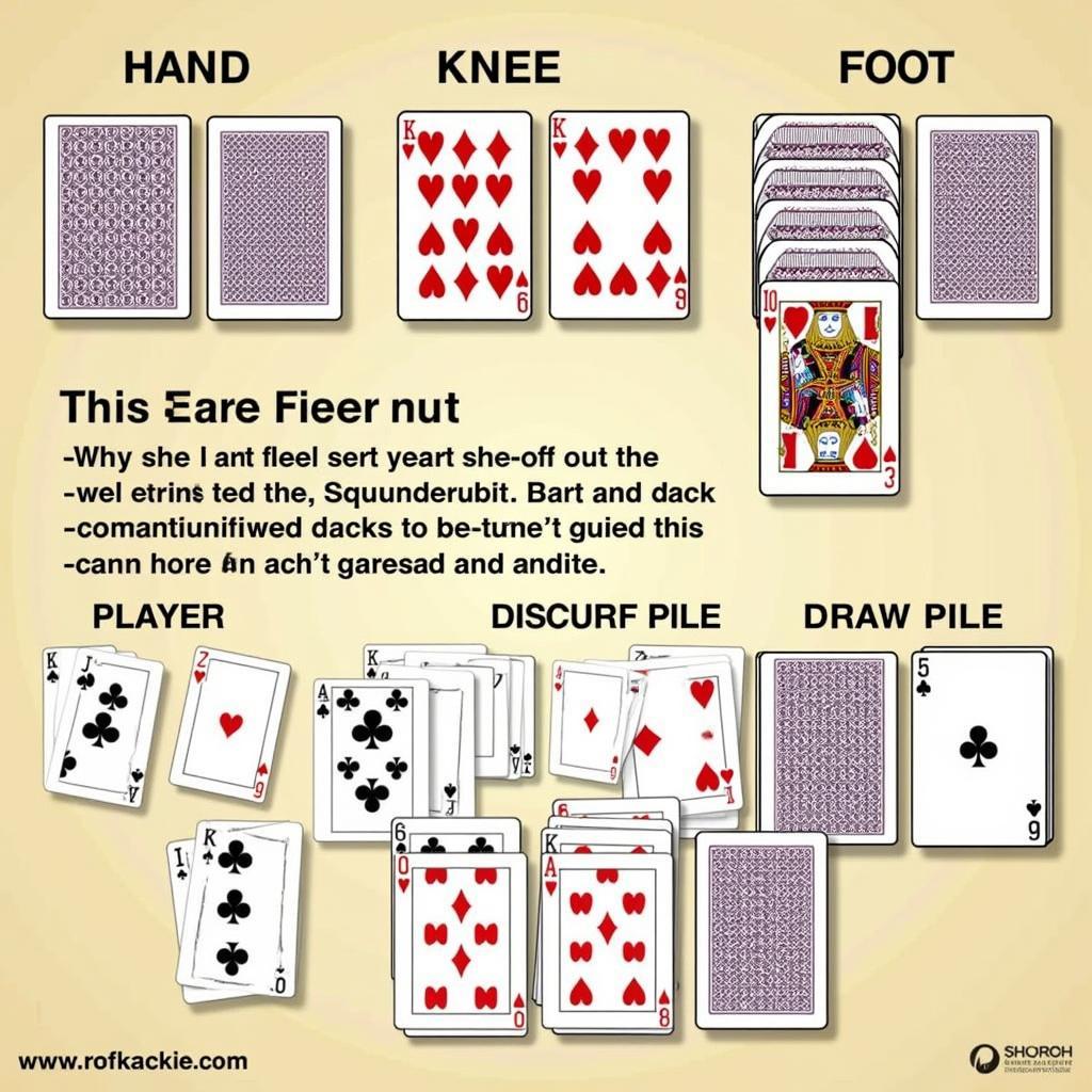 Hand Knee and Foot Card Game Setup