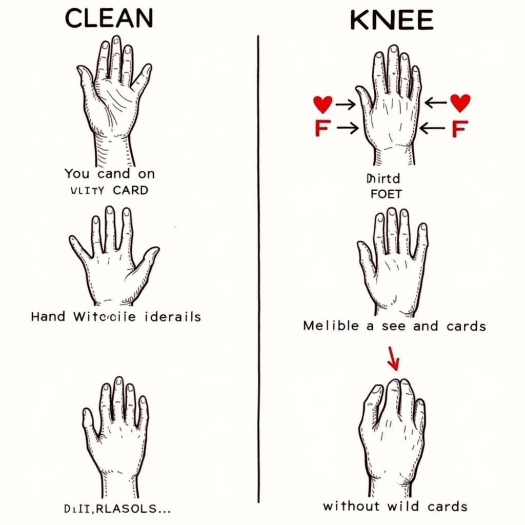 Hand Knee and Foot Meld Examples