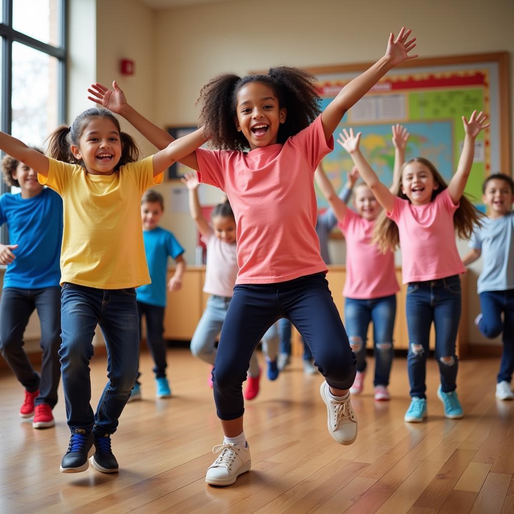 Happy Children Enjoying Kinder PE in St. Louis