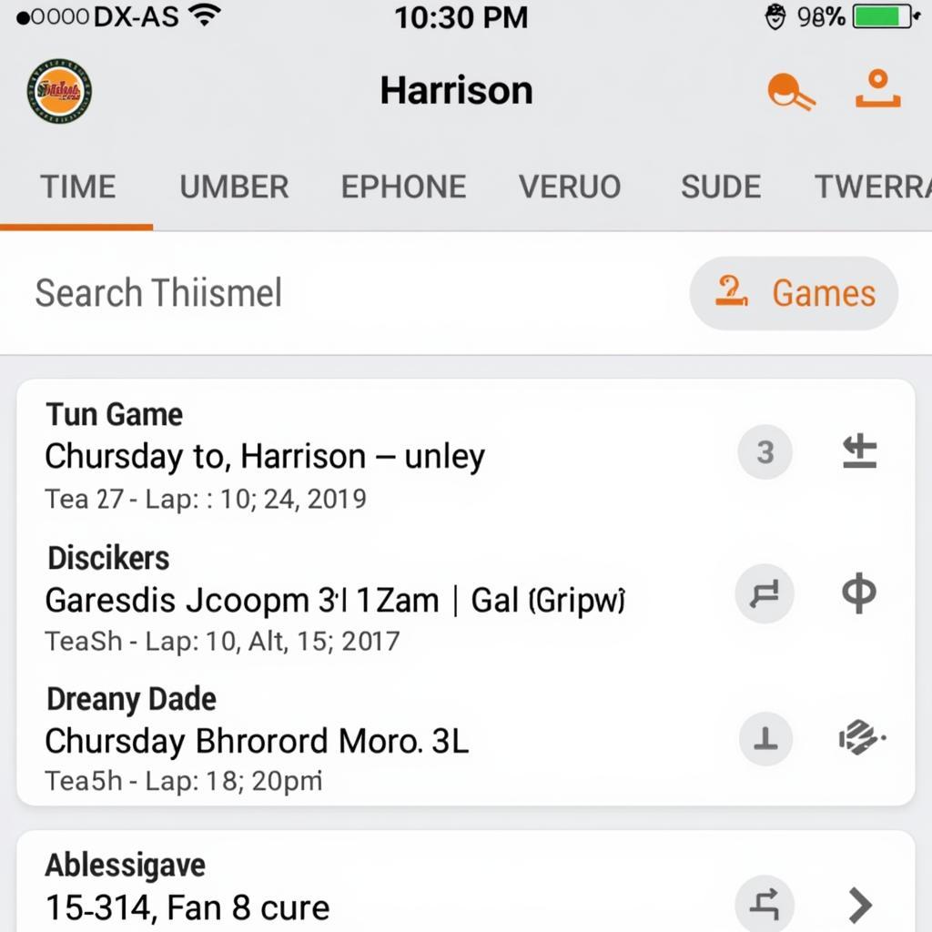 Harrison Baseball Schedule Mobile App