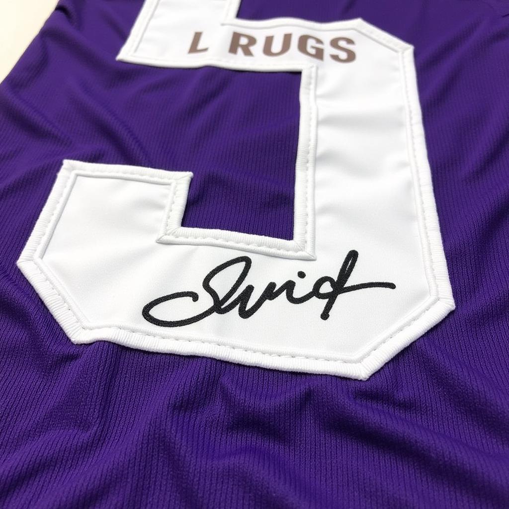 Harrison Smith Autographed Jersey Closeup