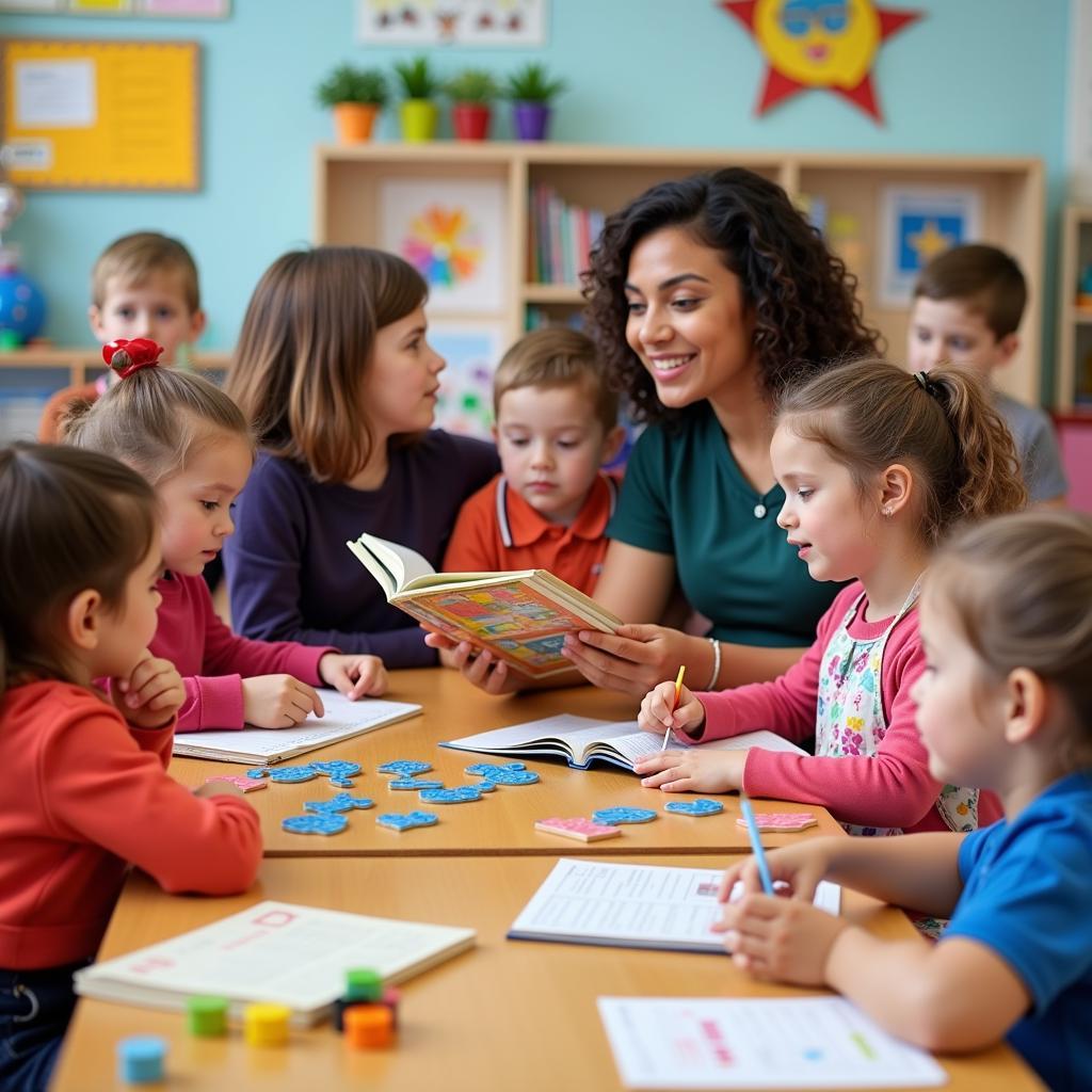 Children Engaging in Classroom Activities at Harvey Hall Head Start