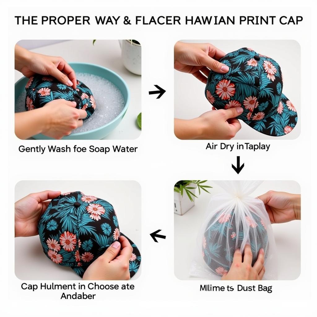 Hawaiian Print Cap Cleaning Tips