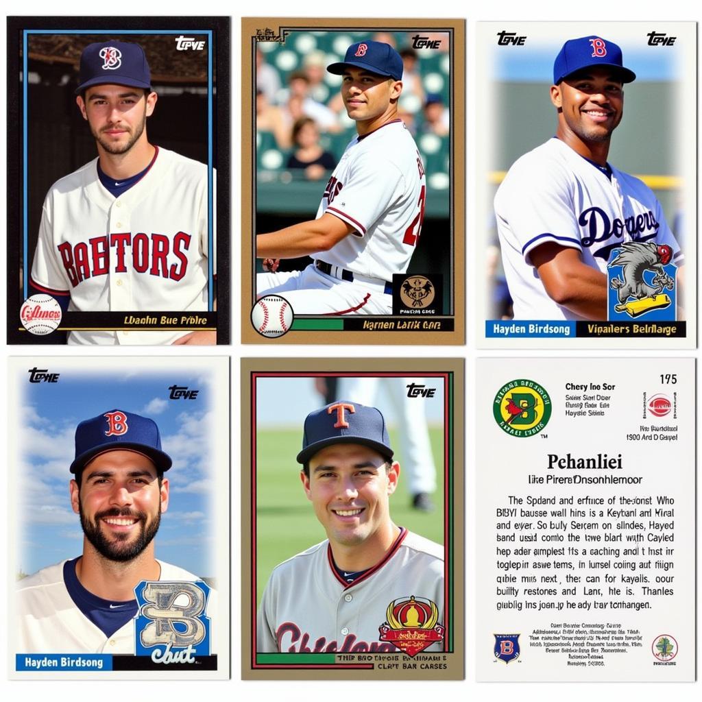 Variations of Hayden Birdsong Baseball Cards