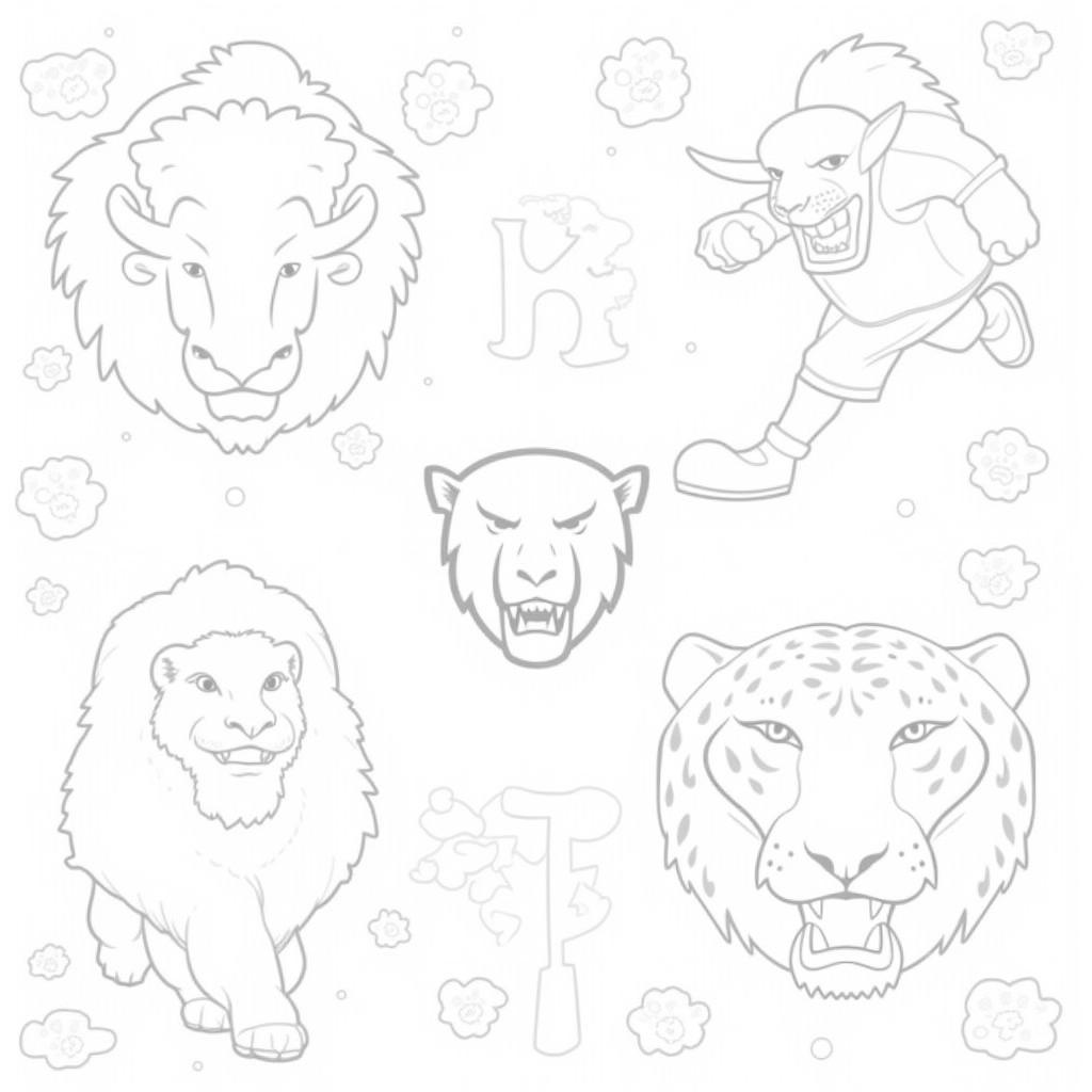 HBCU Mascots and Symbols Coloring Page