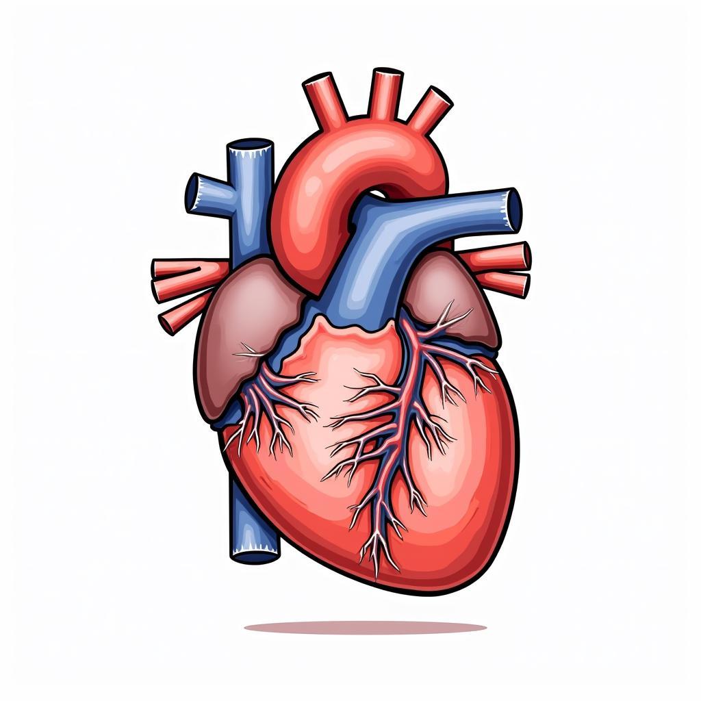 Printable Heart Diagram Showing Anatomy