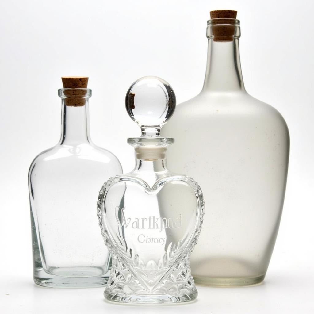 Different Sizes and Materials of Heart Shaped Alcohol Bottles