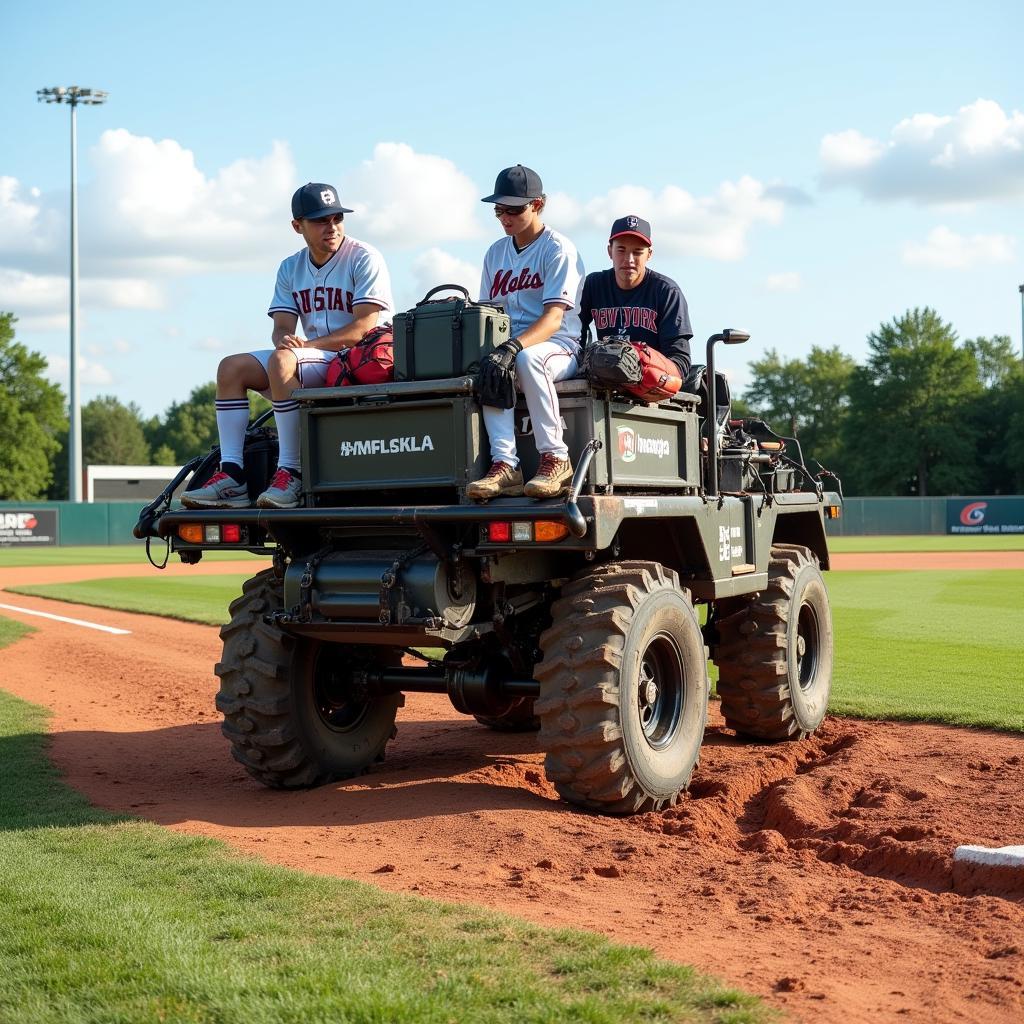 Heavy-Duty Baseball Cart for Rough Terrain