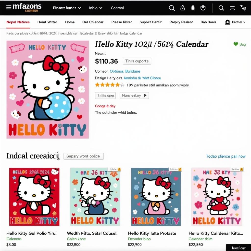 Finding Hello Kitty Calendars Online