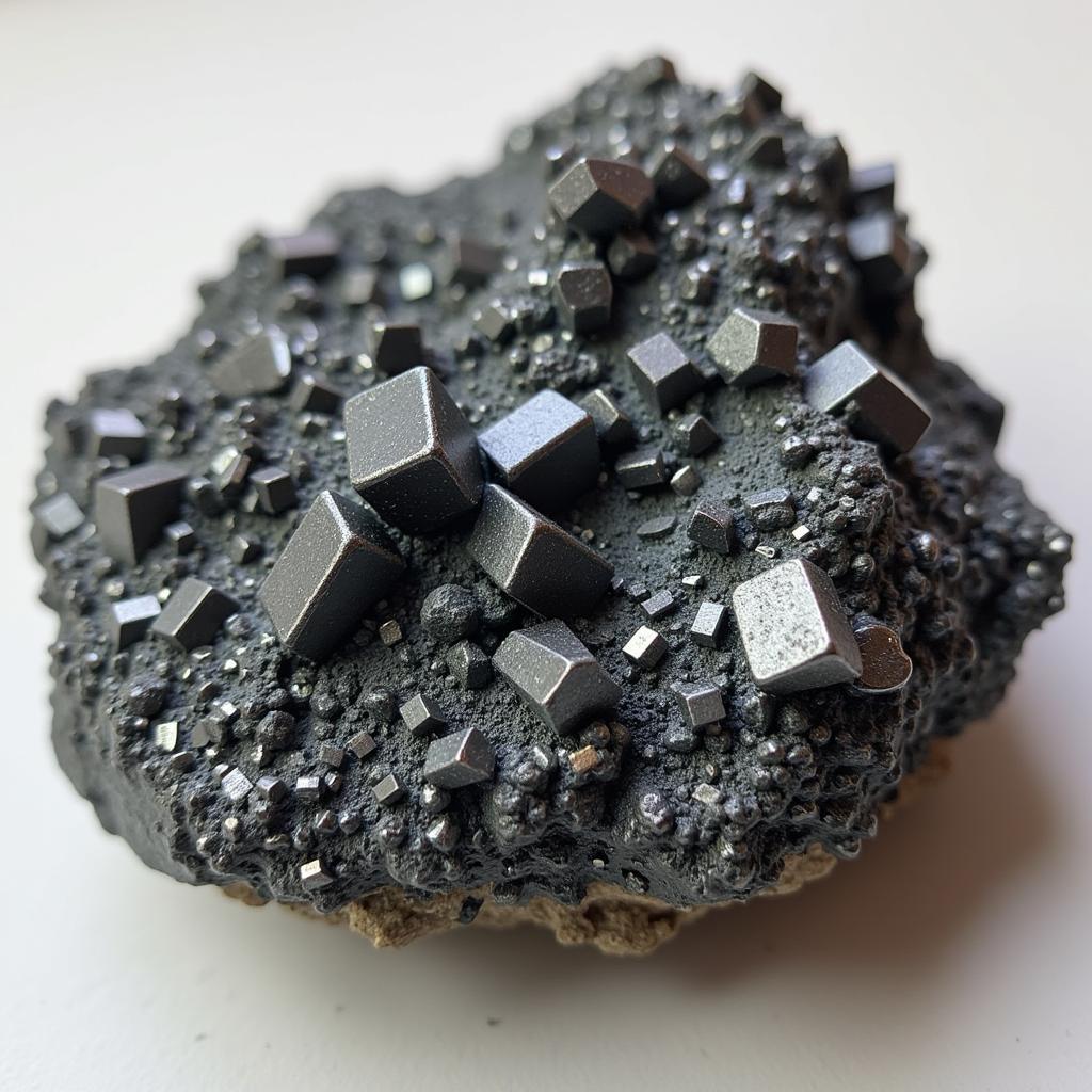 Hematite showcasing its metallic luster