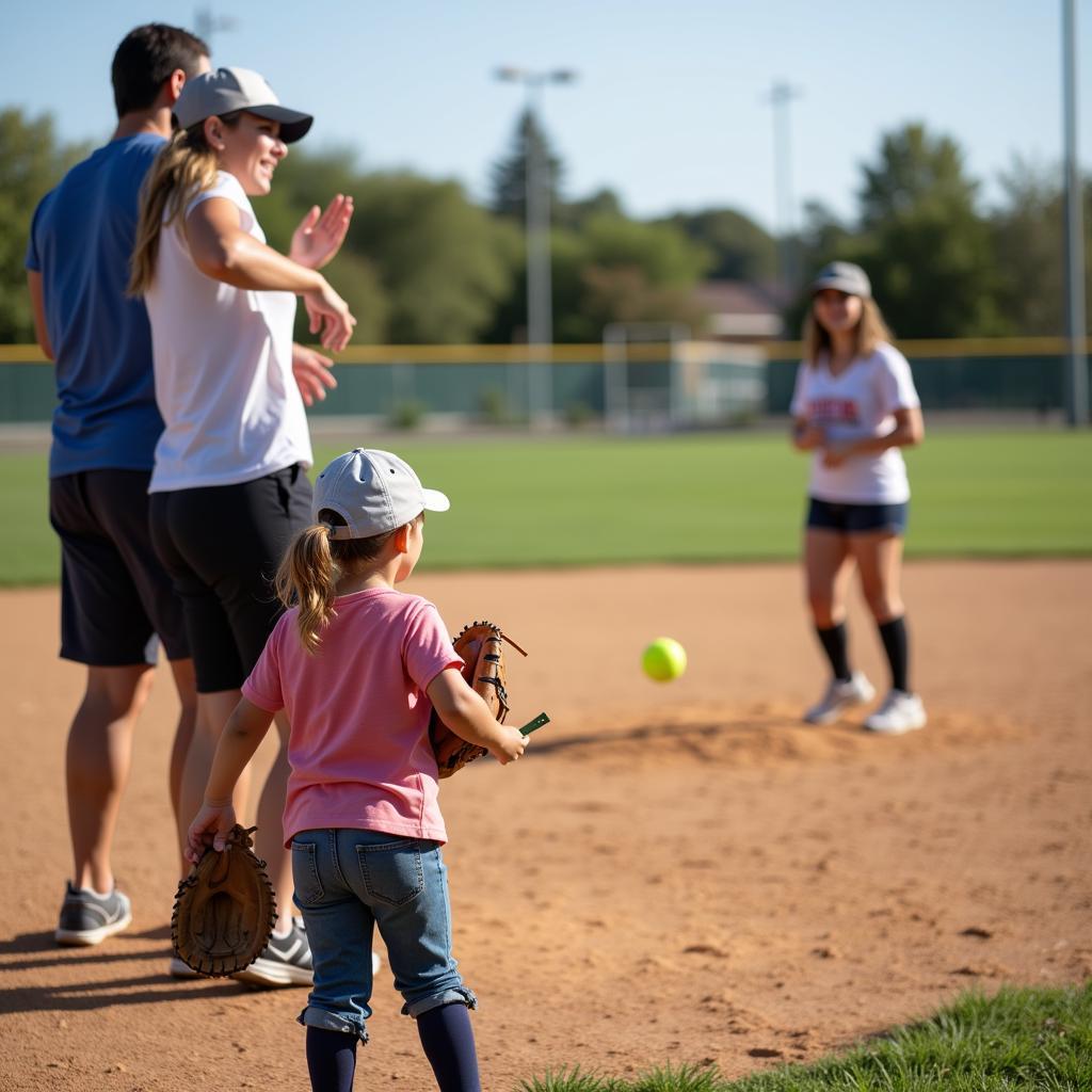 Henderson Softball Family Attending a Game