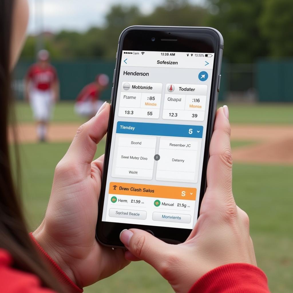 Checking Henderson Softball Schedule on a Mobile App