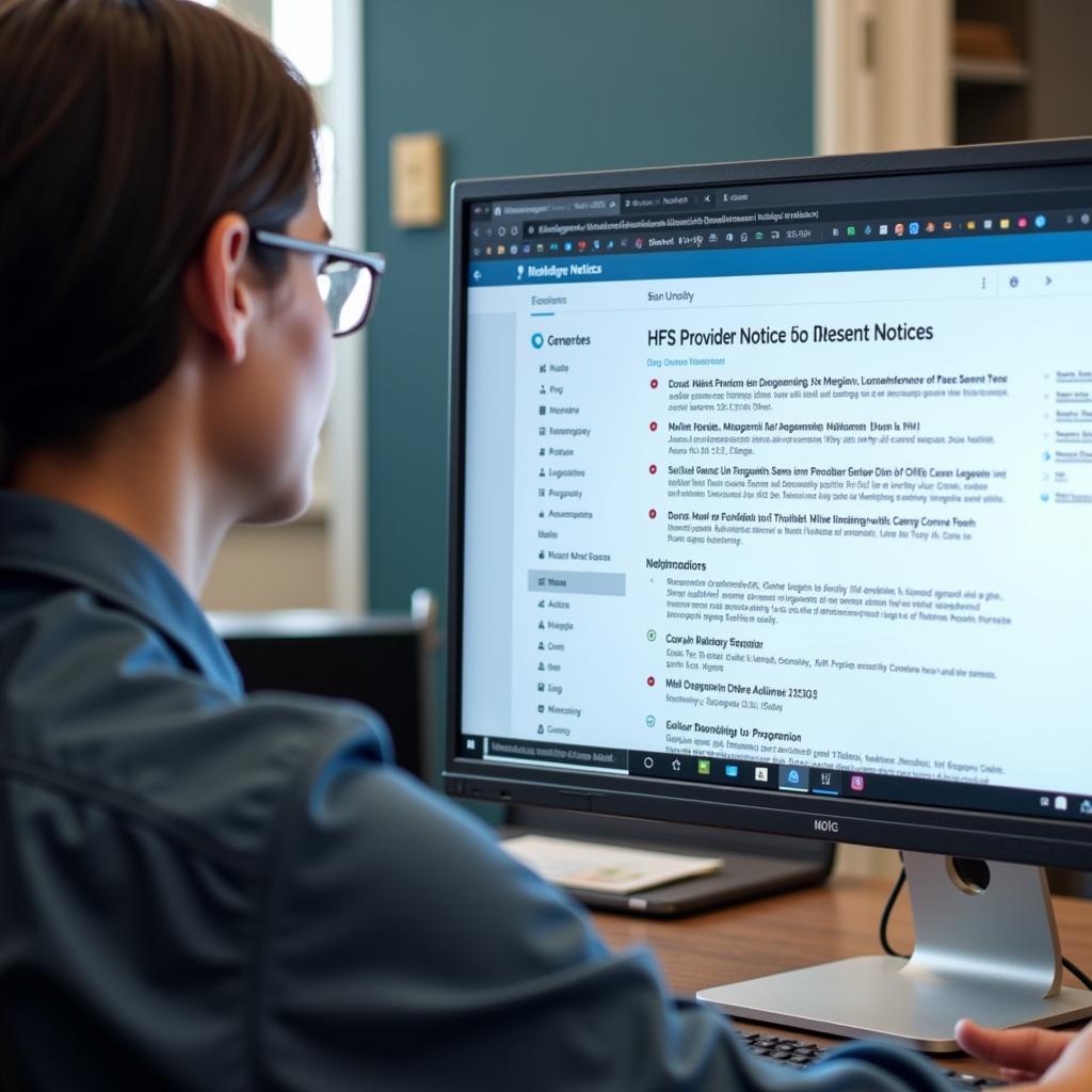 Accessing HFS Provider Notices Online