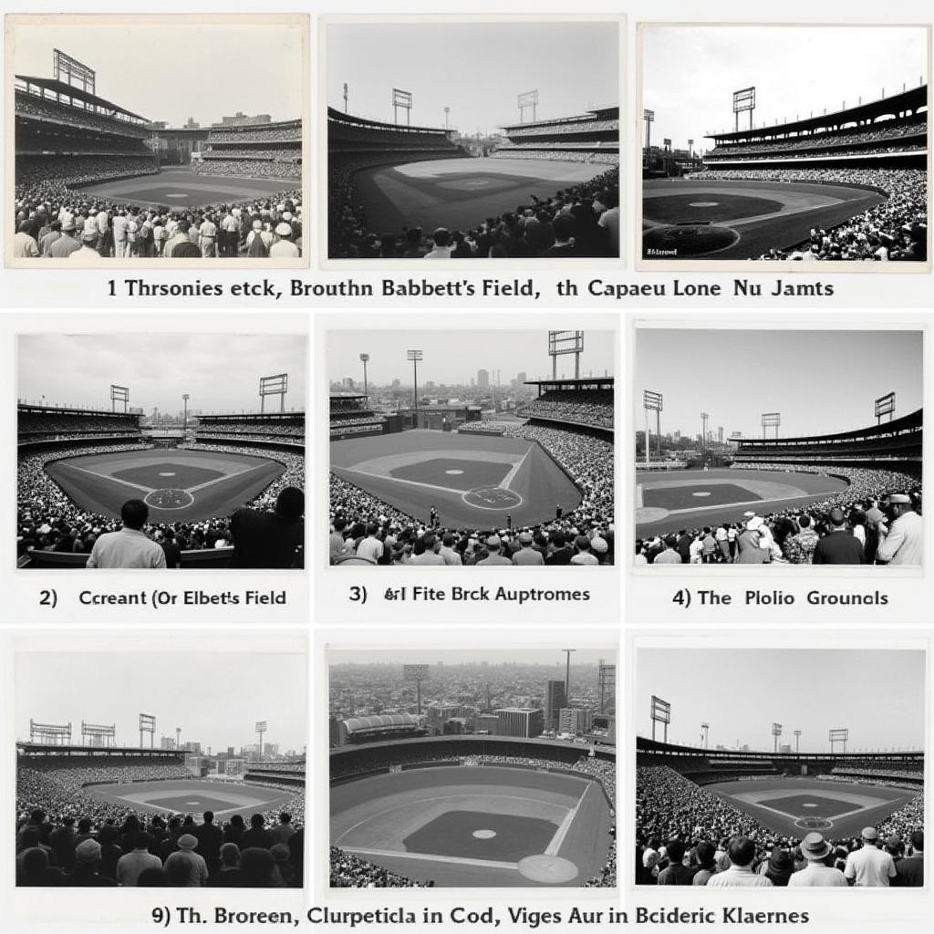 Historic Ballparks in Black and White Photographs