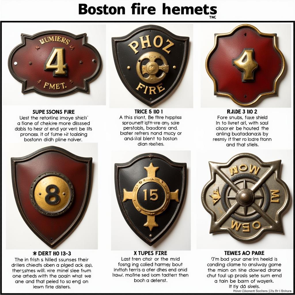 Historical Boston Fire Helmet Shields Through the Years