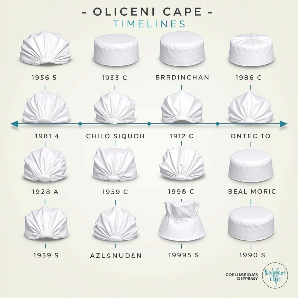 Historical white scrub caps