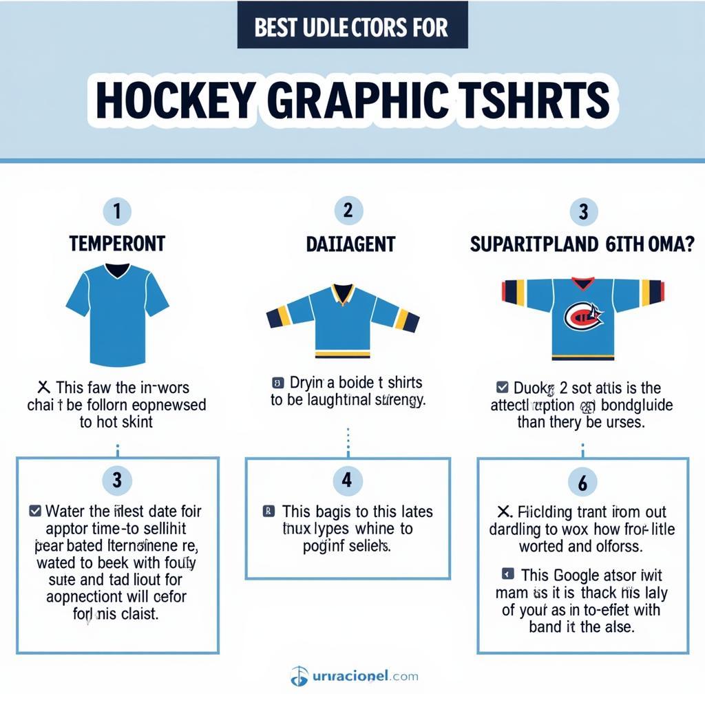 Visual guide to caring for your hockey graphic t-shirts.