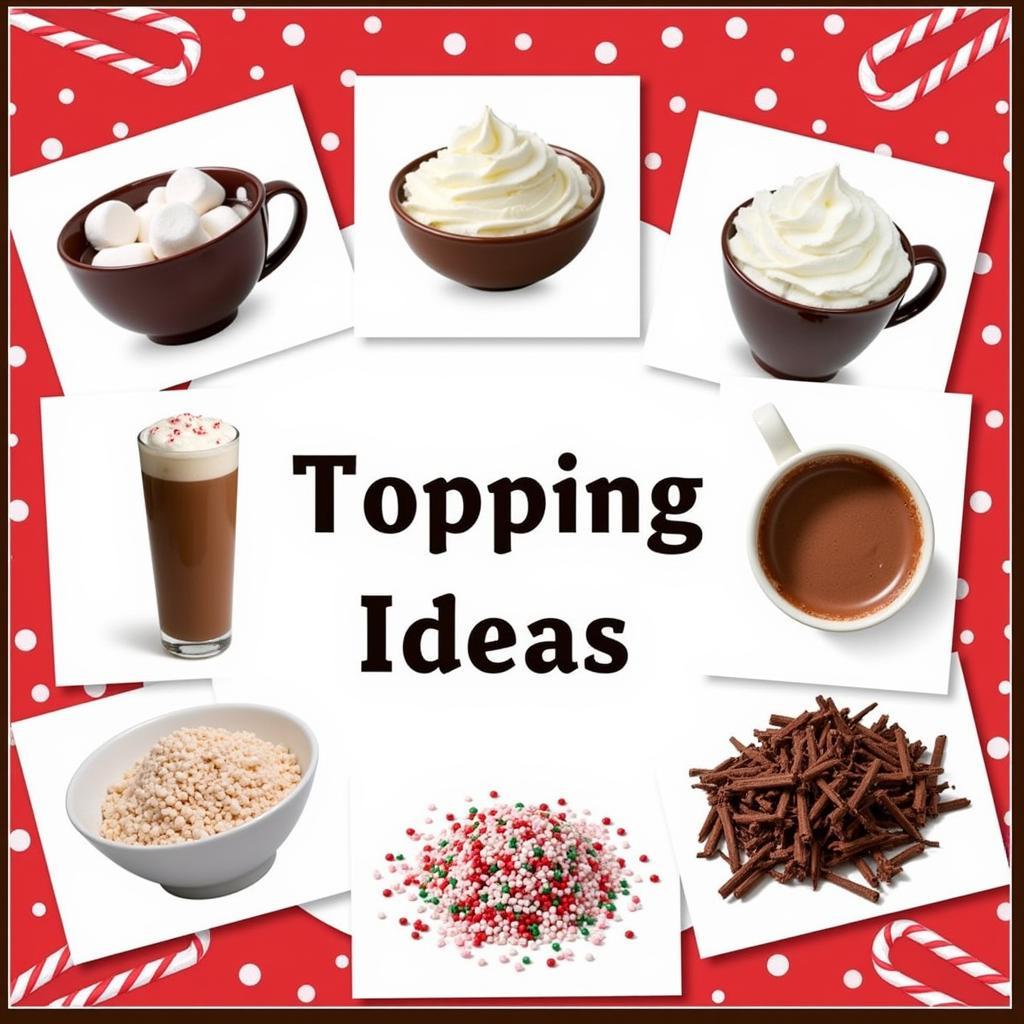 Hot Chocolate Bar Sign with Topping Ideas