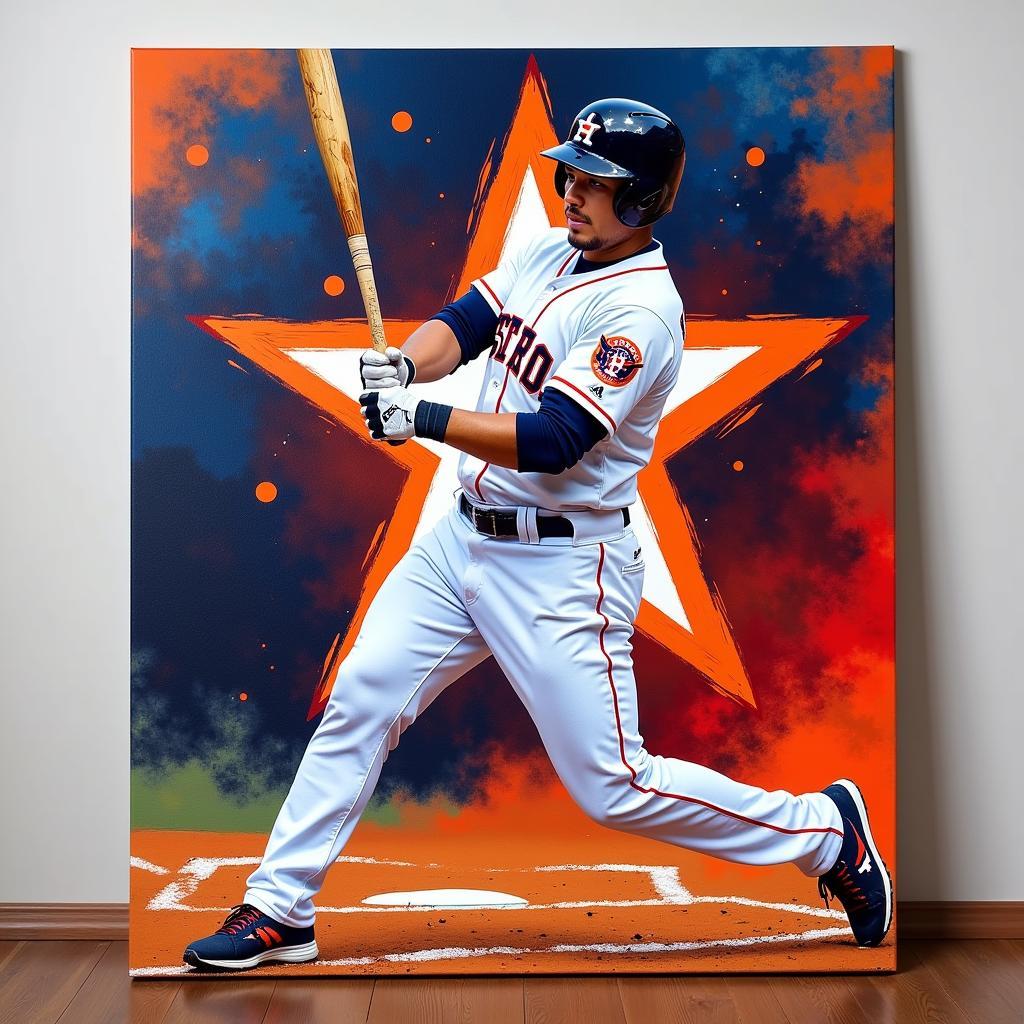 Houston Astros Art on Canvas