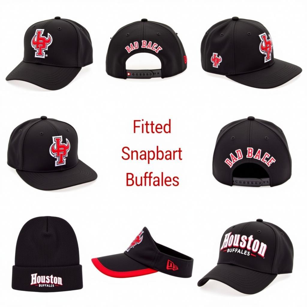 Different Houston Buffaloes Hat Styles