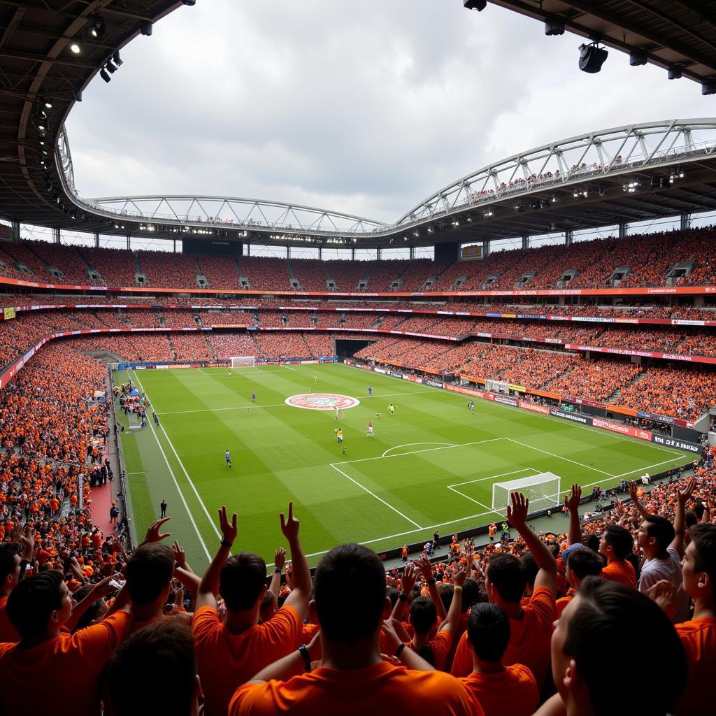 Houston Dynamo FC Playing a Match at BBVA Stadium