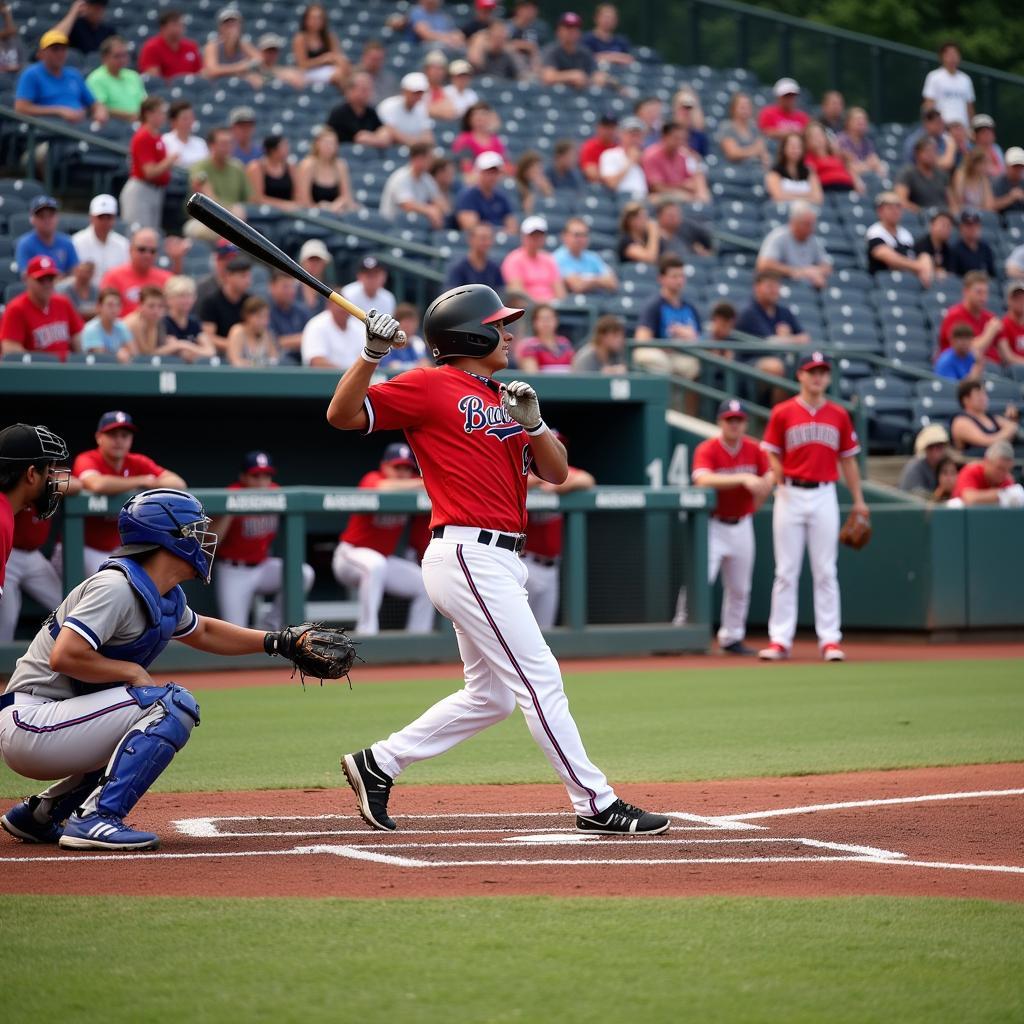 Houston High School Baseball Game in Action