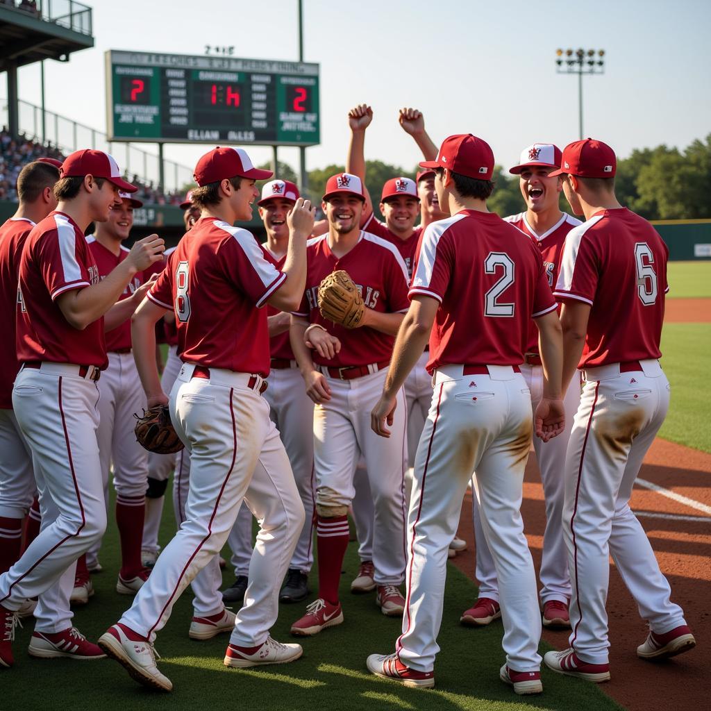 Houston High School Baseball Playoffs Celebration