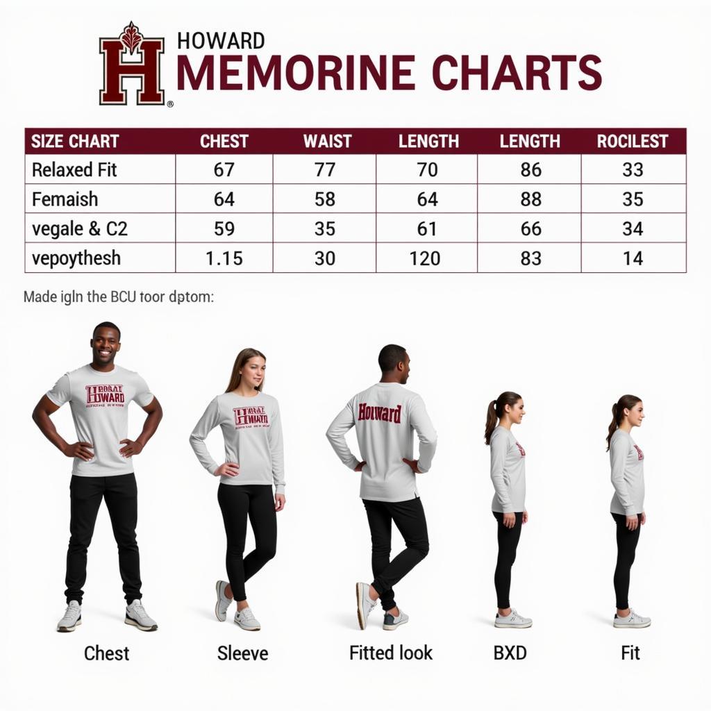 Howard Alumni Sweatshirt Size Chart and Fit Guide