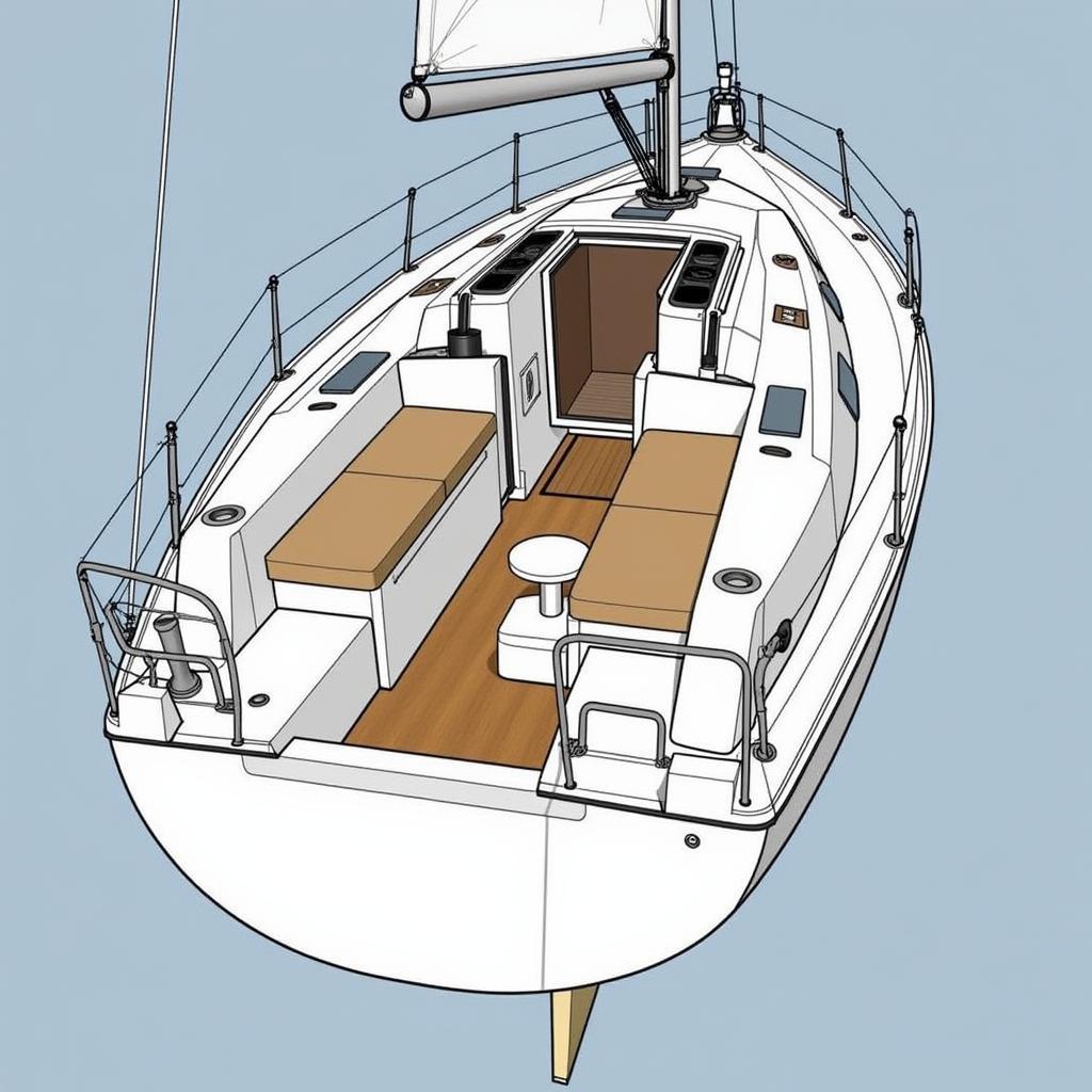 Hunter 28.5 Deck and Cockpit